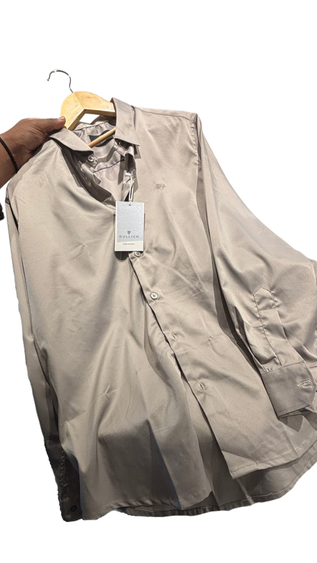 Satin Shirt Beige