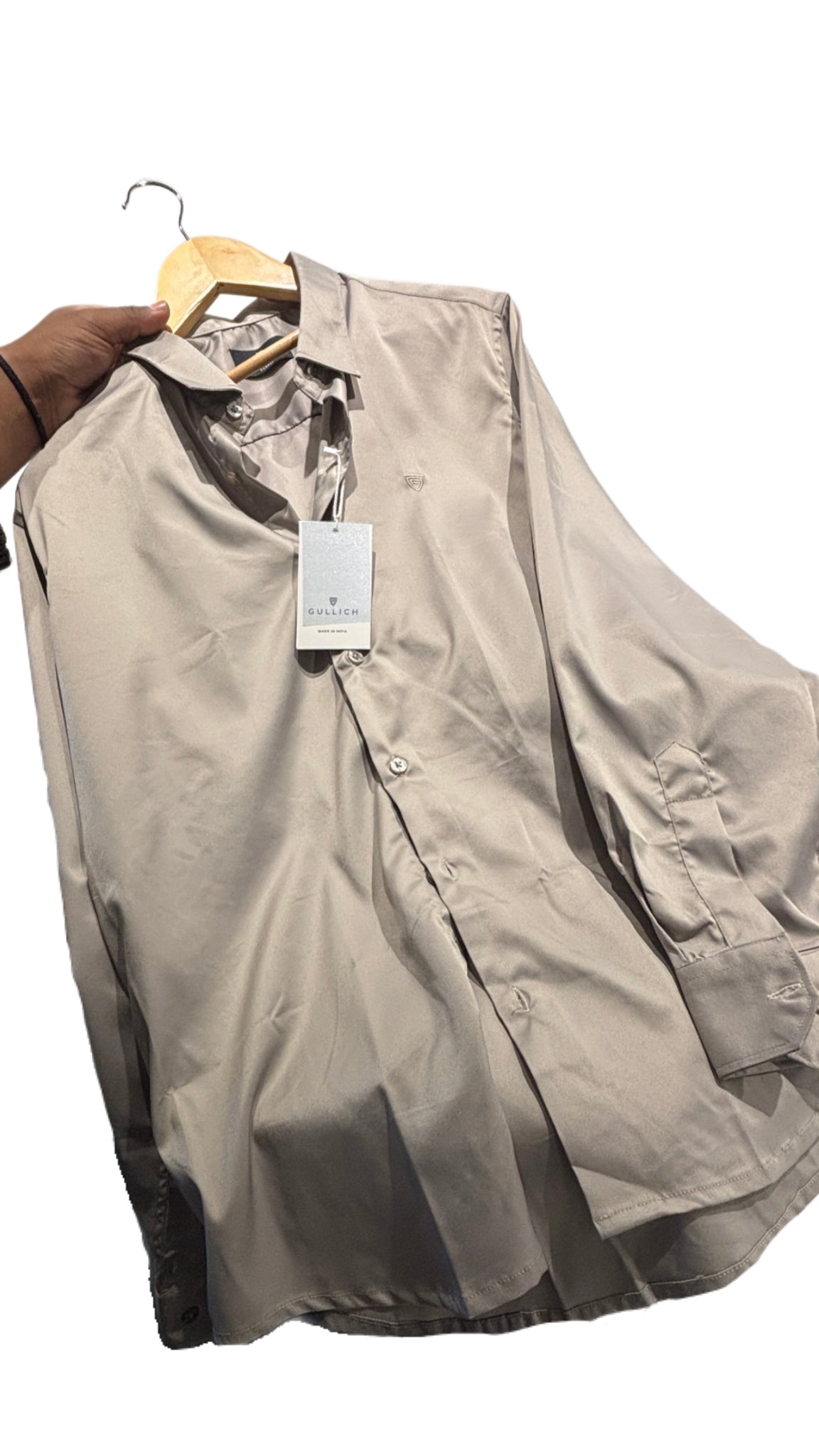 Satin Shirt Beige