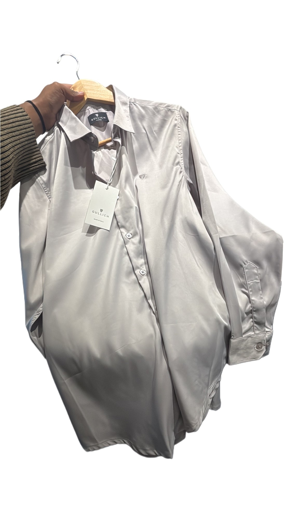 Satin Shirt Grey