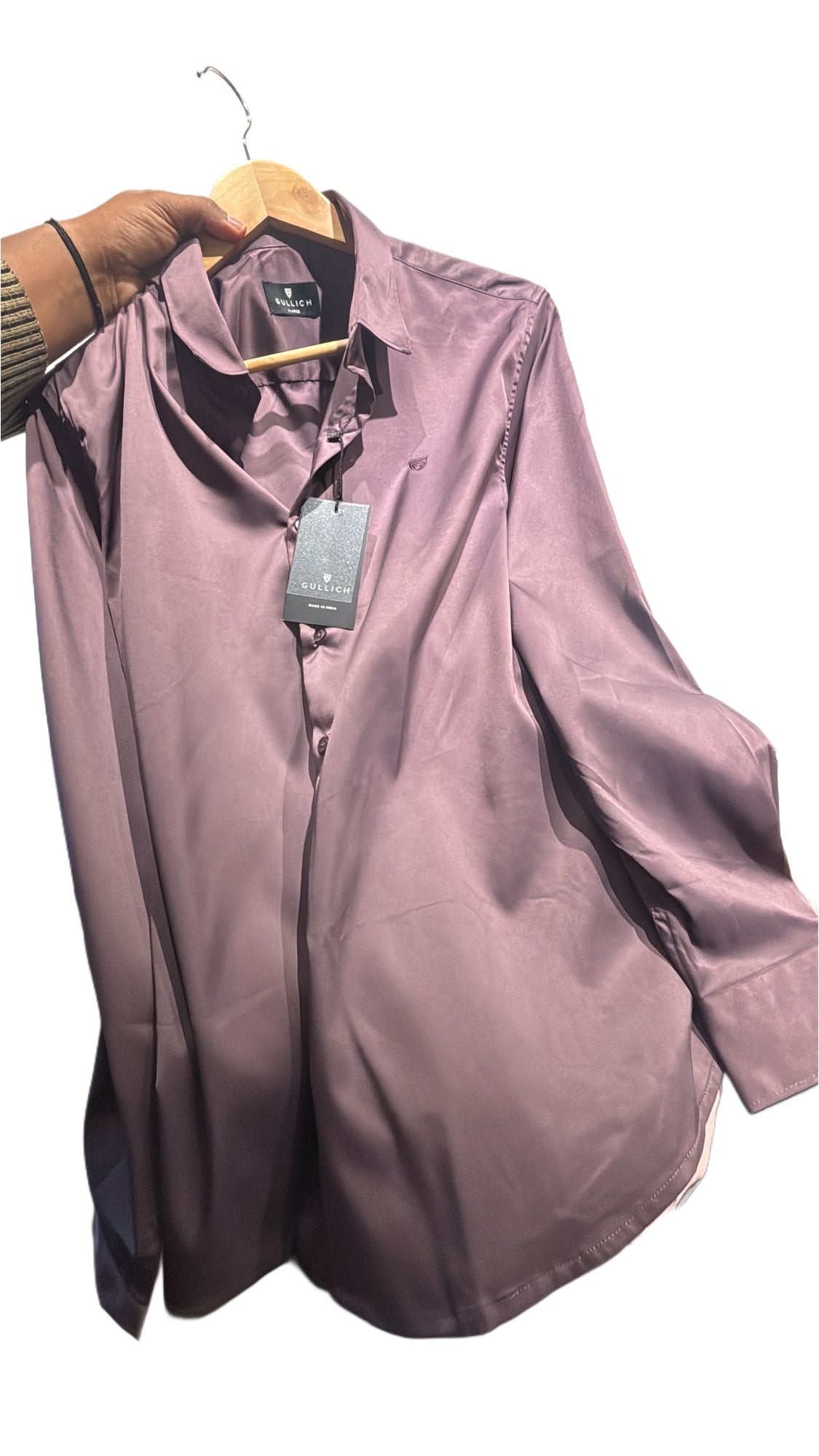 Satin Shirt Burgundy