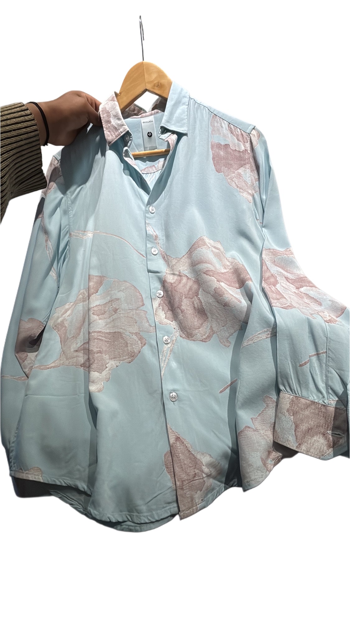 Floral Shirt Light Blue