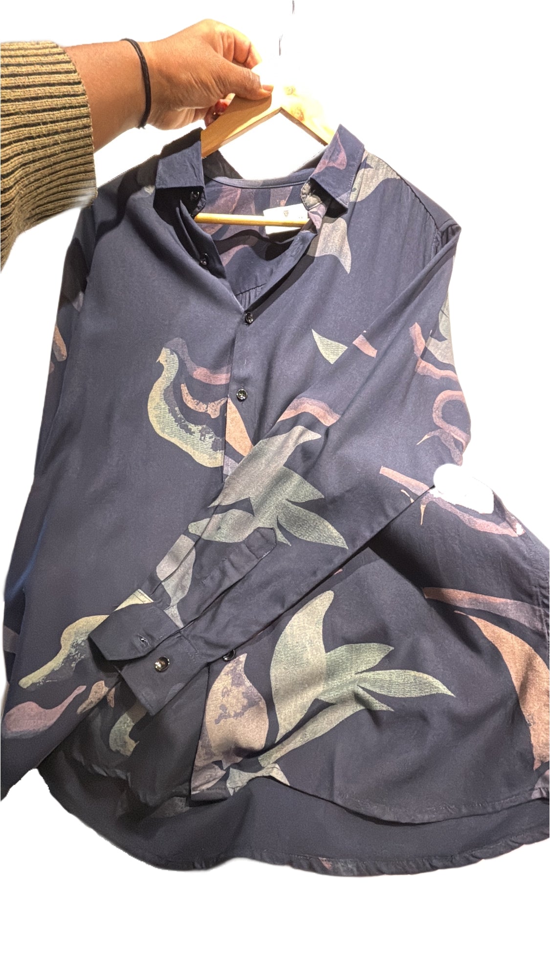 Floral Shirt Dark Blue