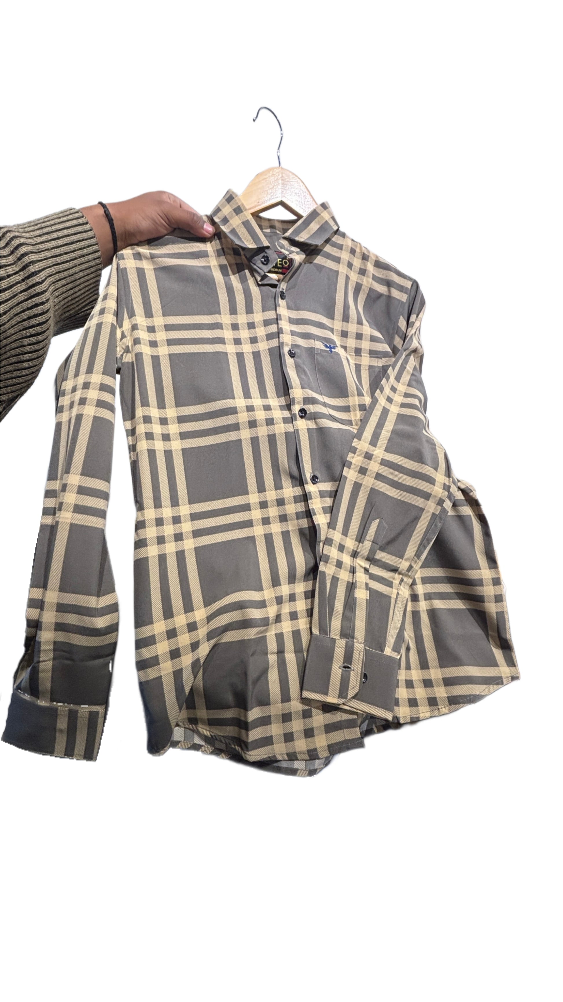 Checks Shirt Beige