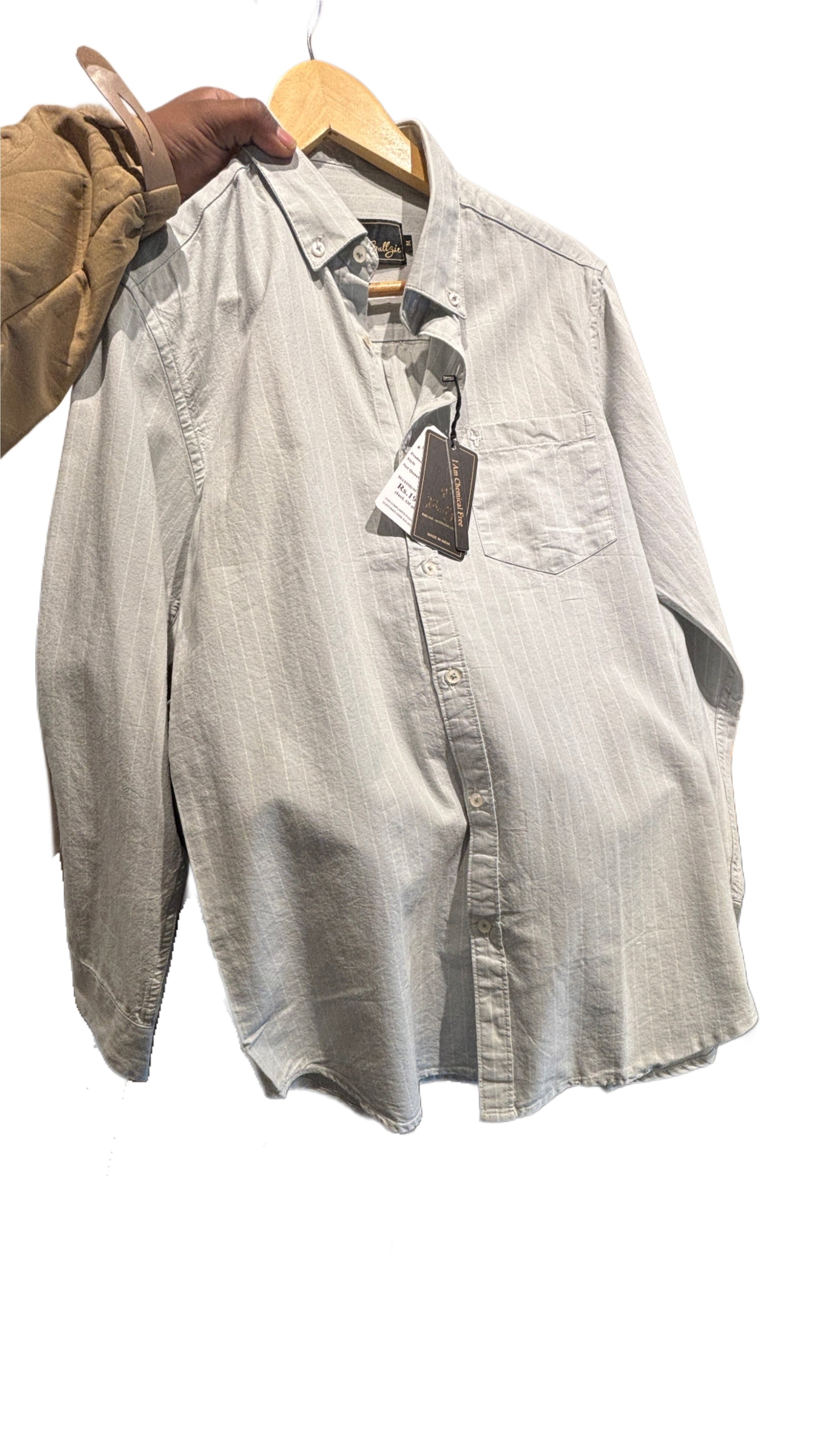 Stripes Oxford Shirt Grey