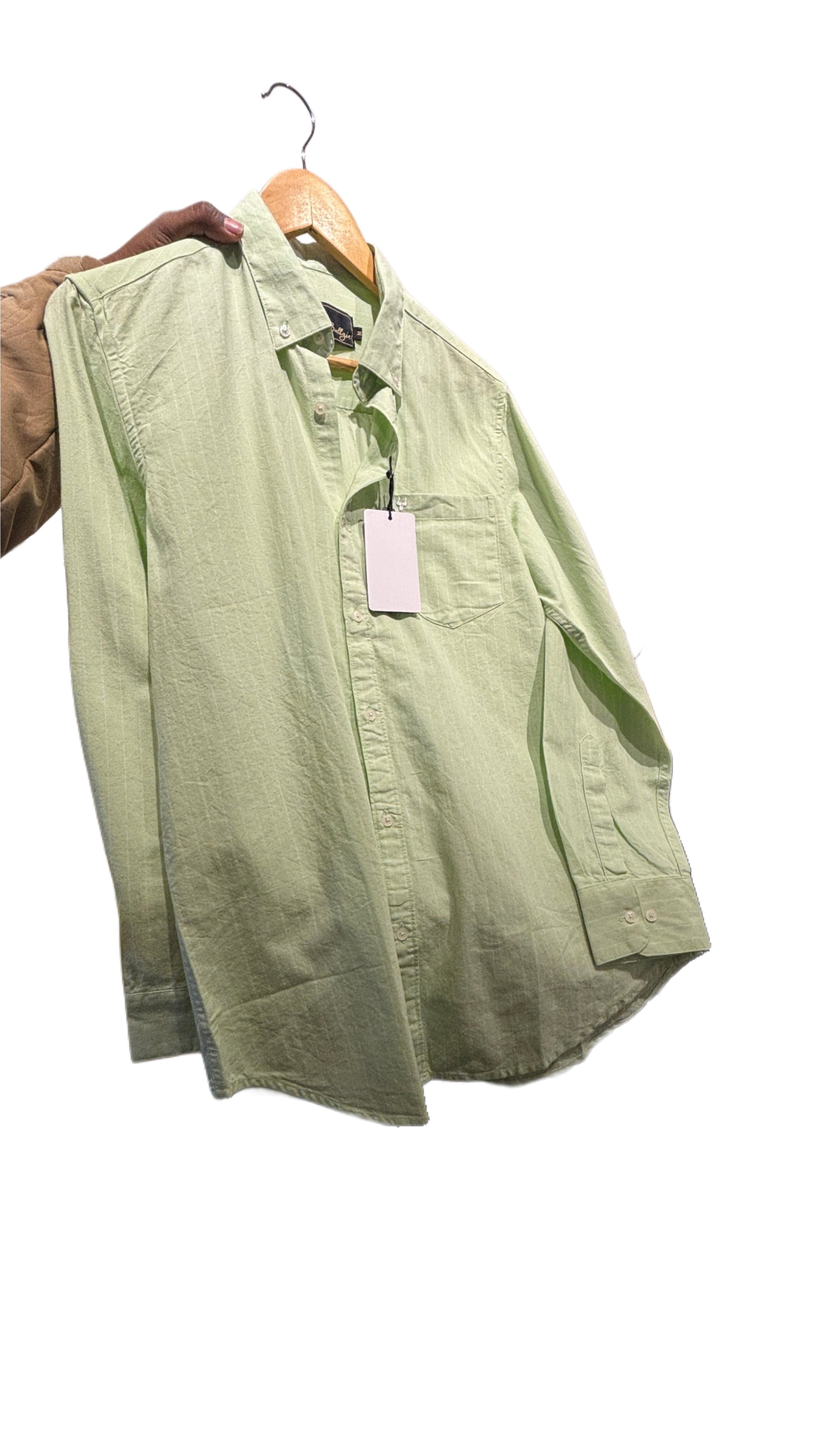 Stripes Oxford Shirt Green