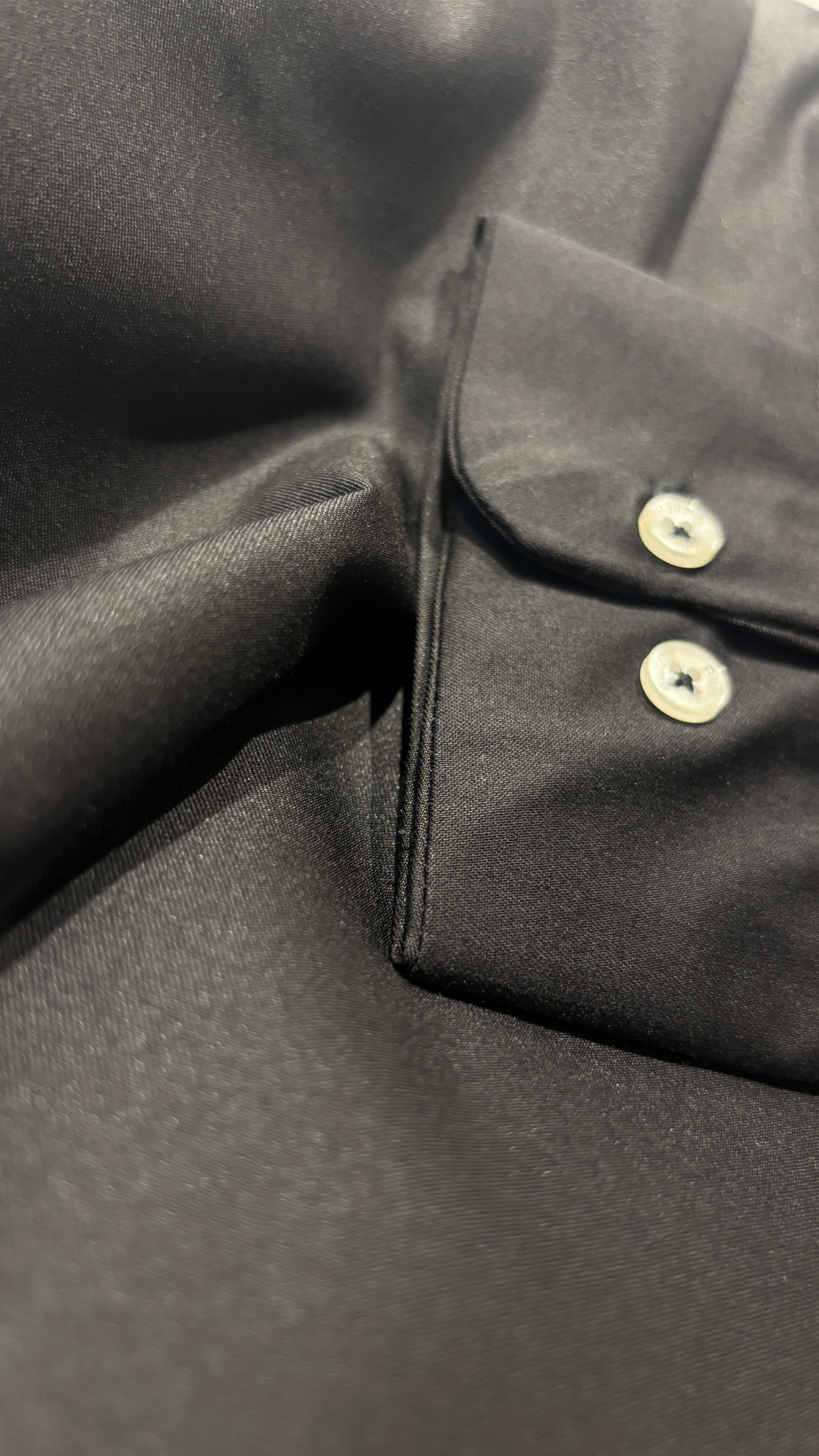 Plain Satin Shirt Black