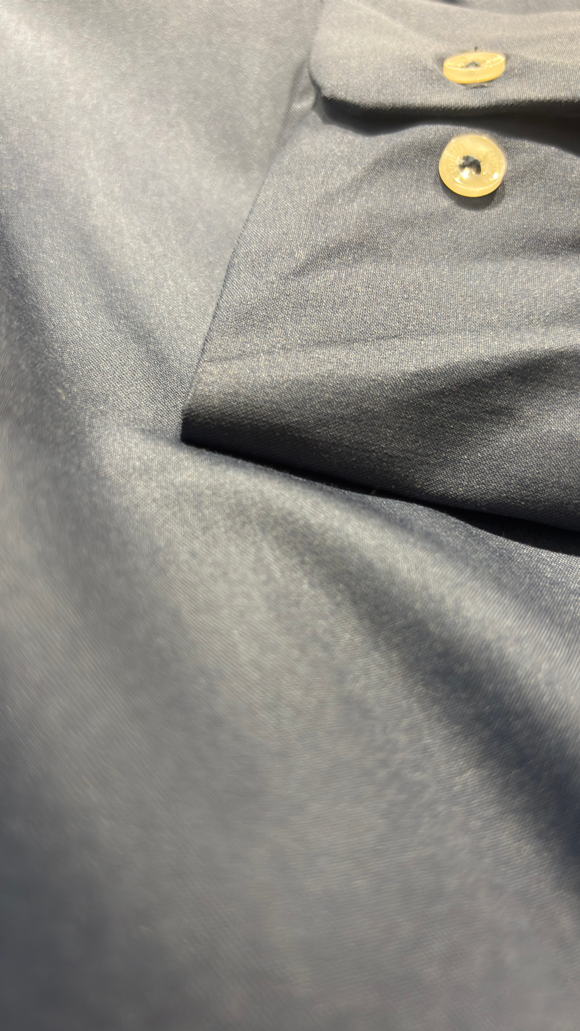 Plain Satin Shirt Navy Blue