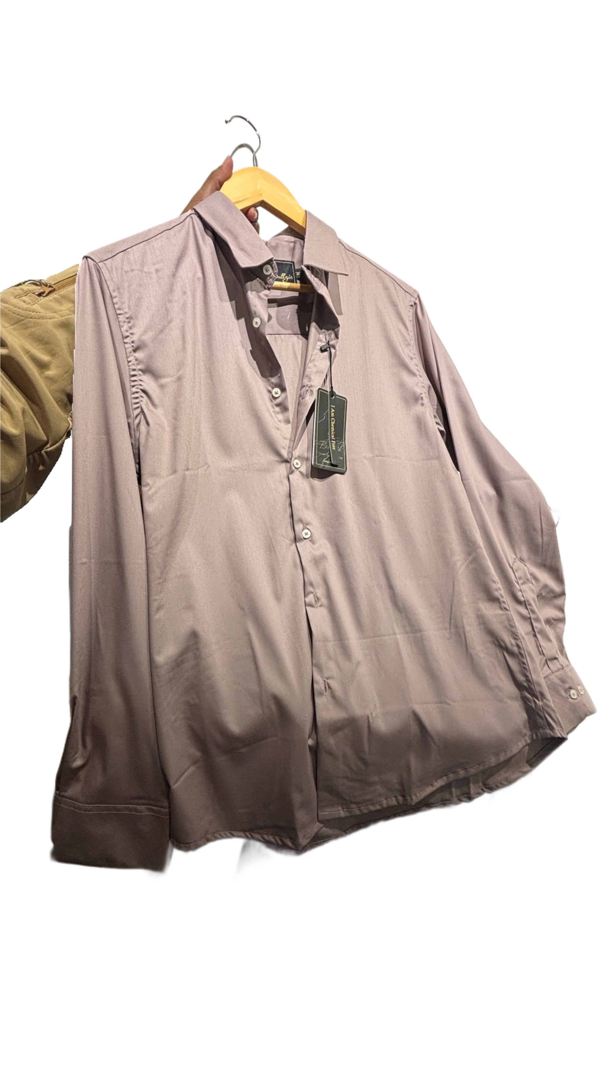 Plain Satin Shirt Mild Pink