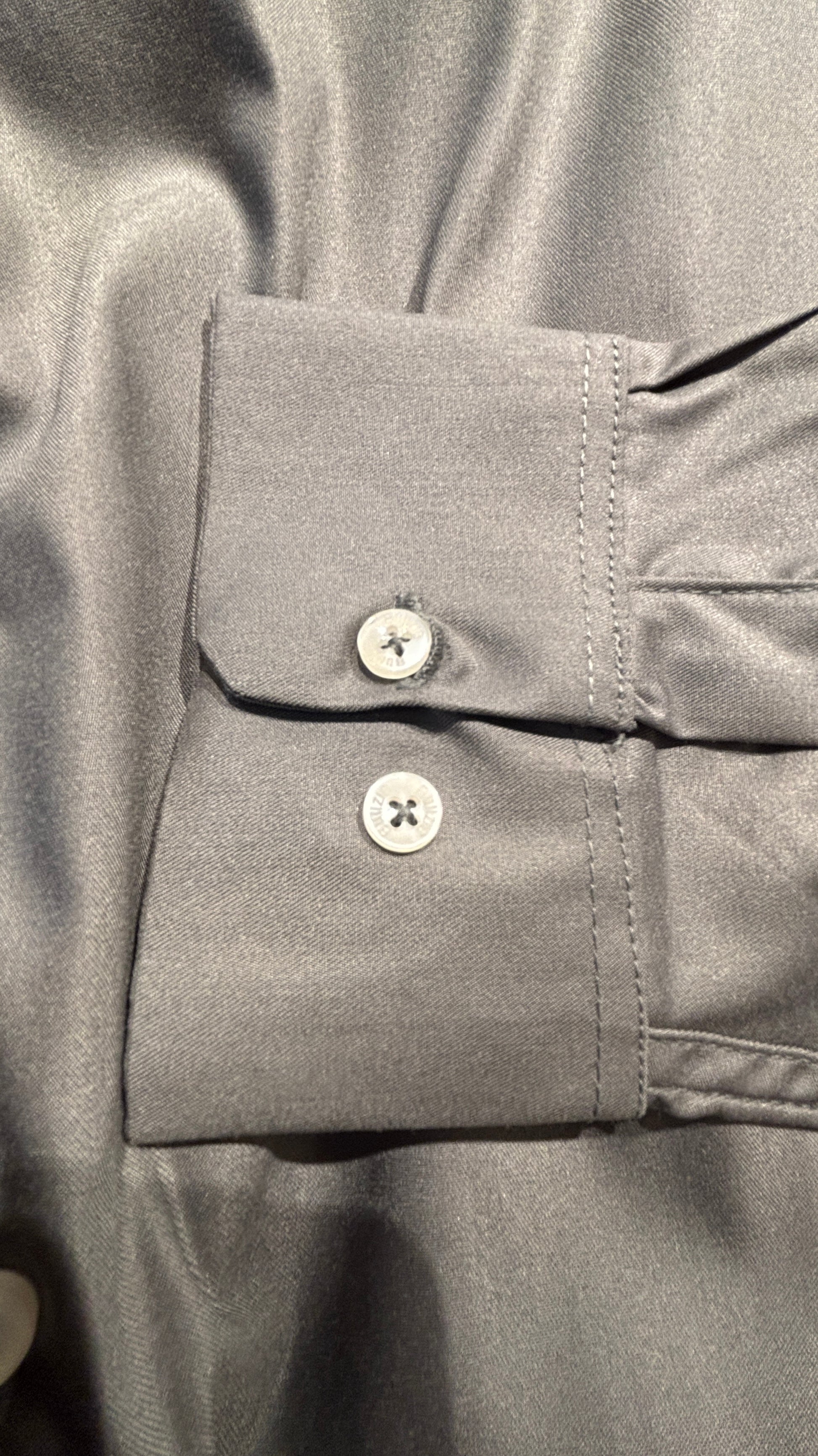 Plain Satin Shirt Grey