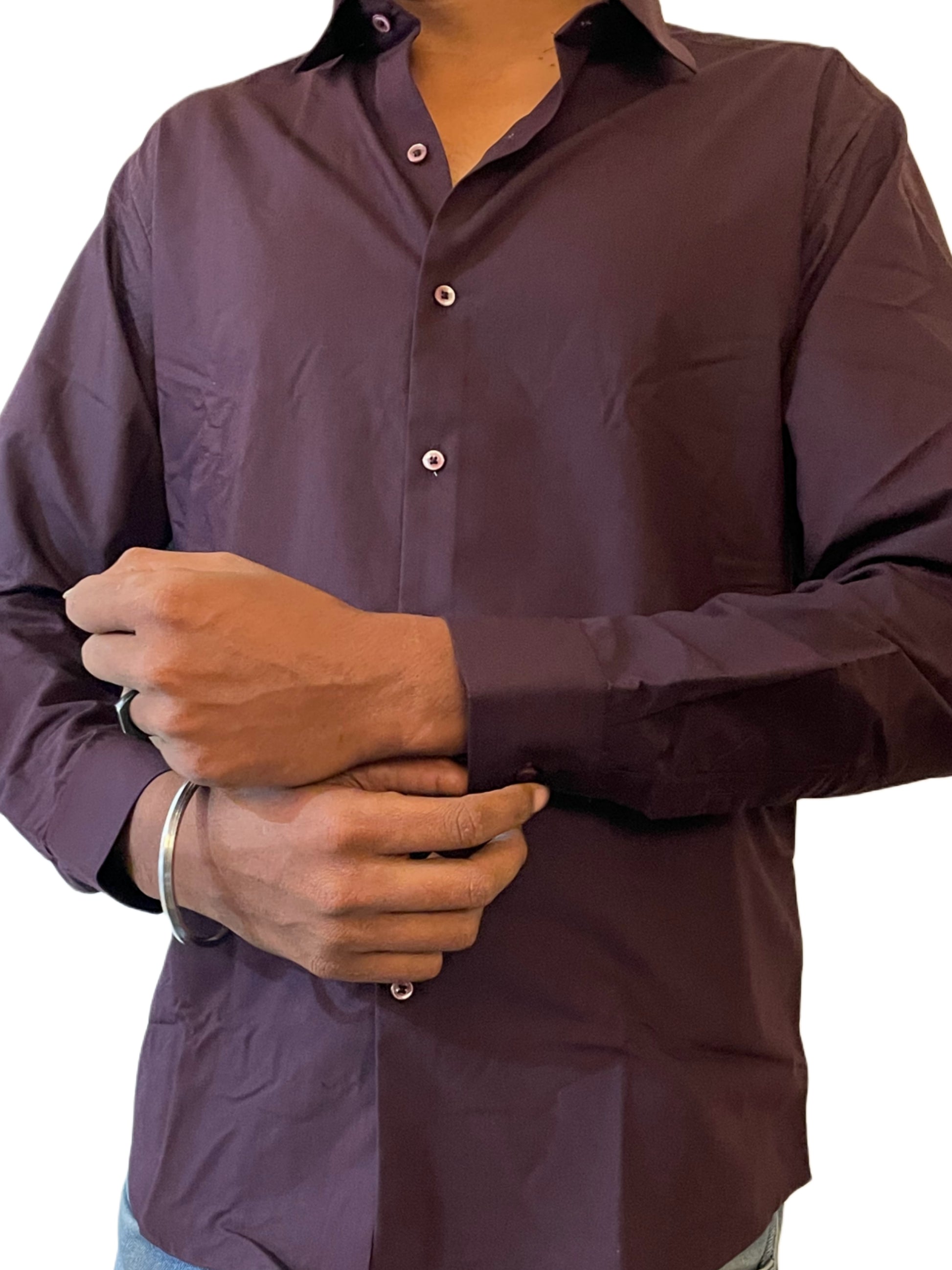Satin Pale Purple Shirt