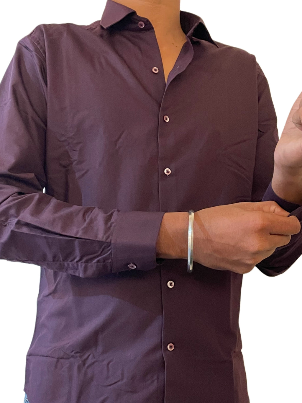 Satin Pale Purple Shirt